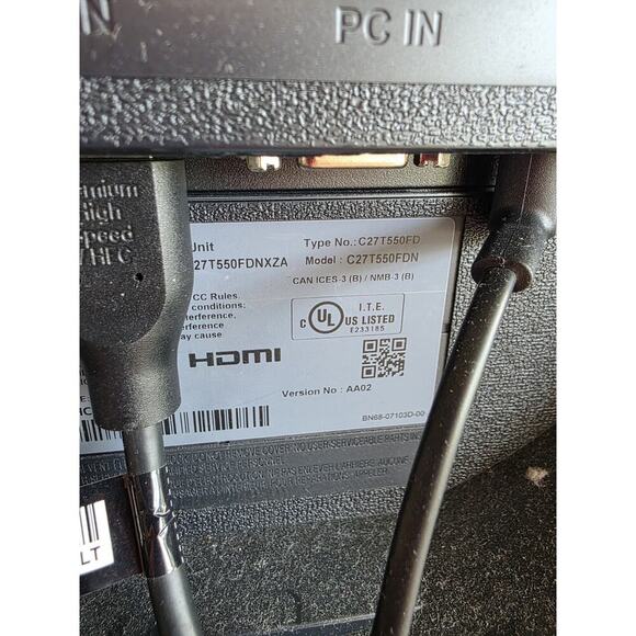 Samsung 27" c27t550fdn FHD 75Hz Curved Gaming Monitor - Picture 16 of 16